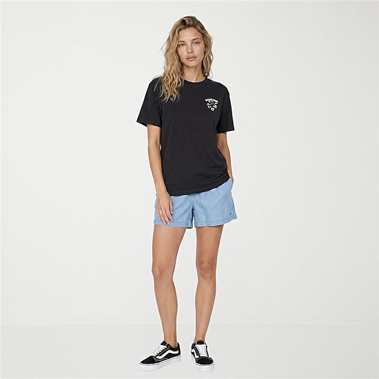 VOLCOM Womens Juniors Crew Neck Short Sleeve Regular Fit Graphic T-Shirt