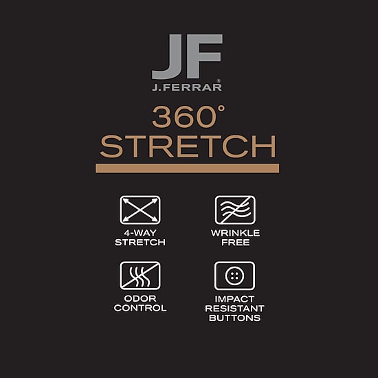 J. Ferrar 360 Stretch Performance Mens Slim Fit Stretch Fabric Long Sleeve Dress Shirt