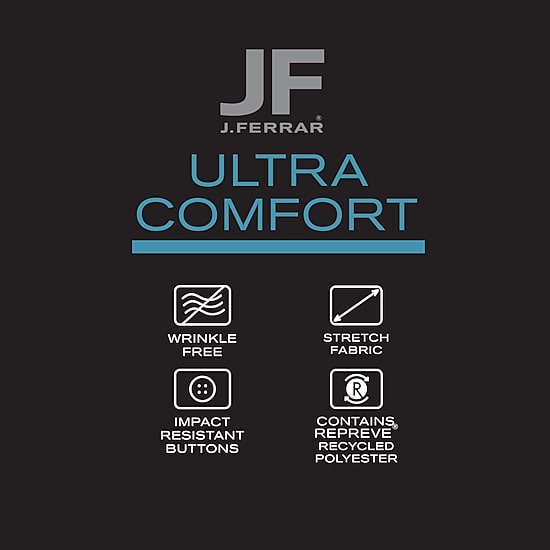 J. Ferrar Big And Tall Ultra Comfort Mens Regular Fit Stretch Fabric Wrinkle Free Long Sleeve Dress Shirt