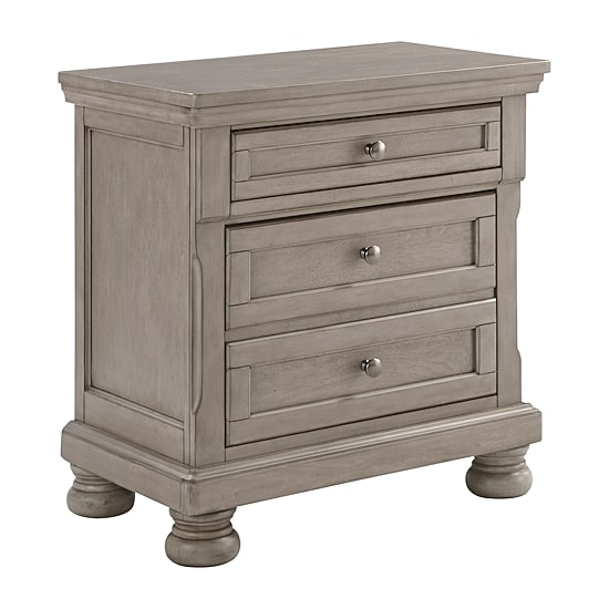Signature Design by Ashley Lettner 29" 2-Drawer Nightstand in Light Gray