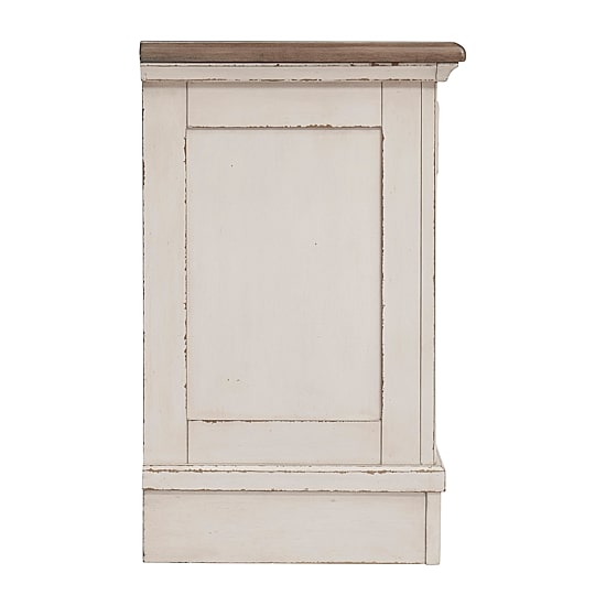 Signature Design by Ashley Realyn 3-Drawer Nightstand in Chipped White