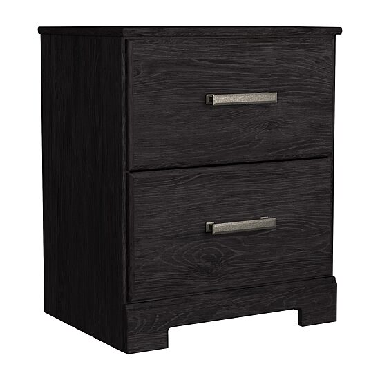 Signature Design by Ashley Belachime 2-Drawer Nightstand in Charcoal