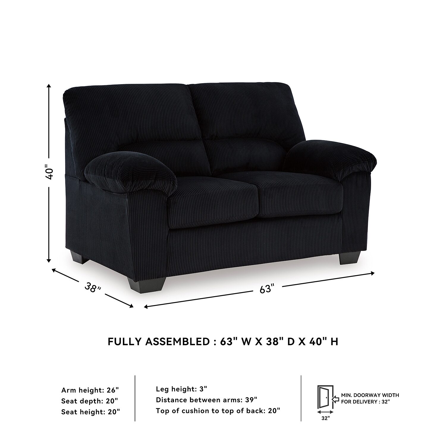 Signature Design by Ashley SimpleJoy Loveseat