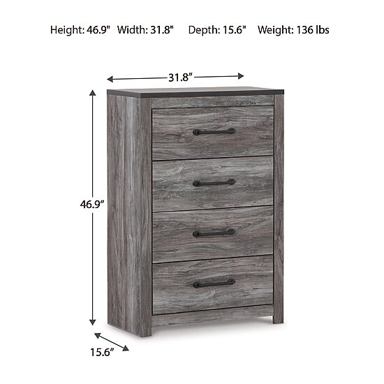 Signature Design by Ashley Bronyan 4-Drawer Chest in Dark Gray