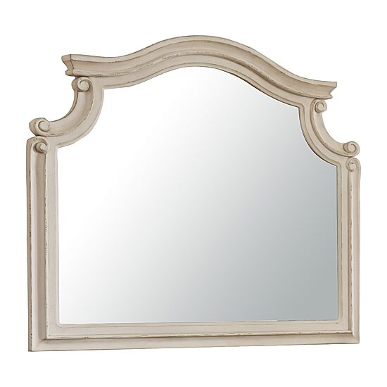 Signature Design by Ashley Realyn 44" Bedroom Dresser Mirror in Chipped White