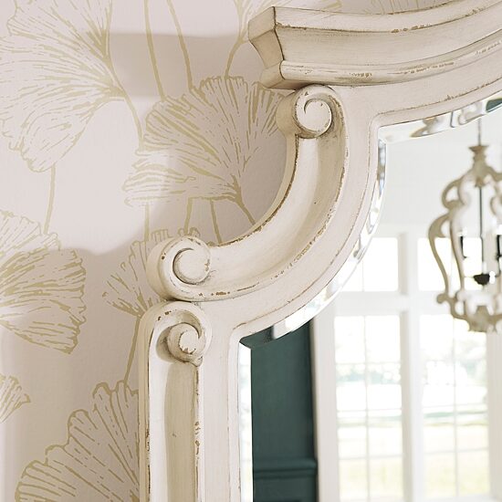 Signature Design by Ashley Realyn 44" Bedroom Dresser Mirror in Chipped White