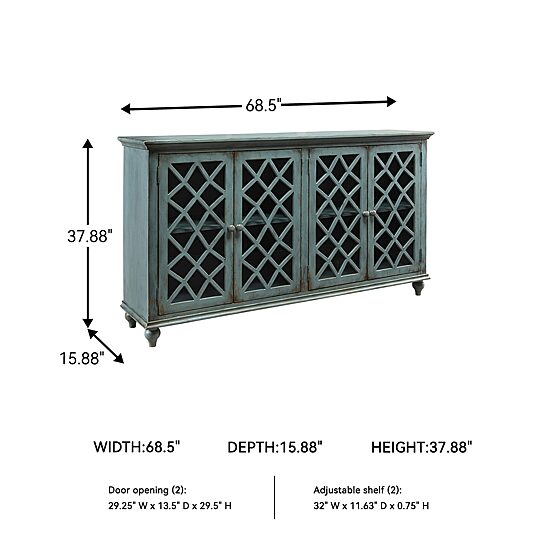 Signature Design by Ashley® Mirimyn Storage Accent Cabinet with Four Lattice Doors