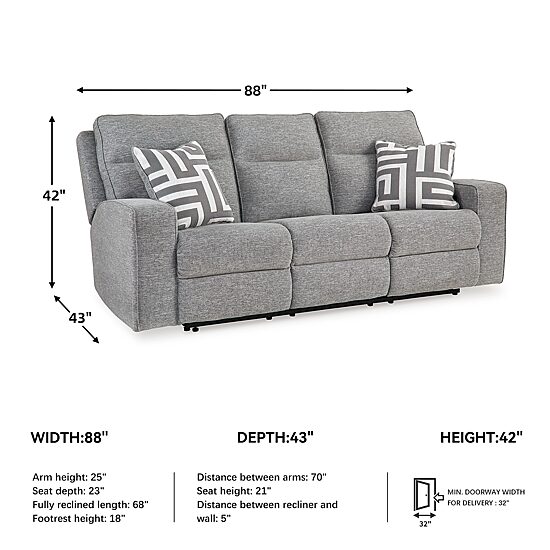 Signature Design By Ashley® Biscoe Power Reclining Sofa