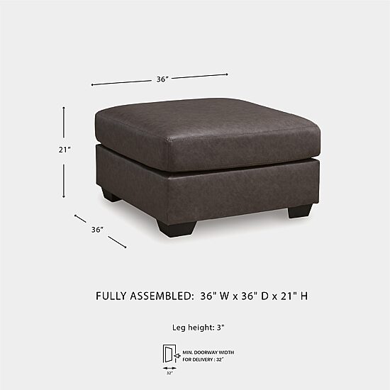 Signature Design by Ashley® Walkerpoint Cushioned Upholstered Ottoman