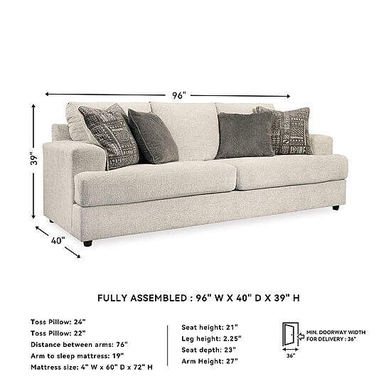 Signature Design by Ashley® Soletren Track-Arm Sleeper Sofa