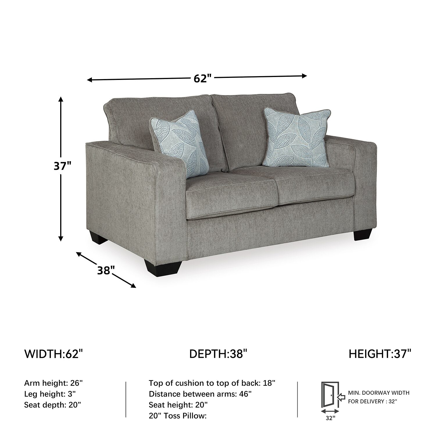 Signature Design by Ashley Altari Loveseat