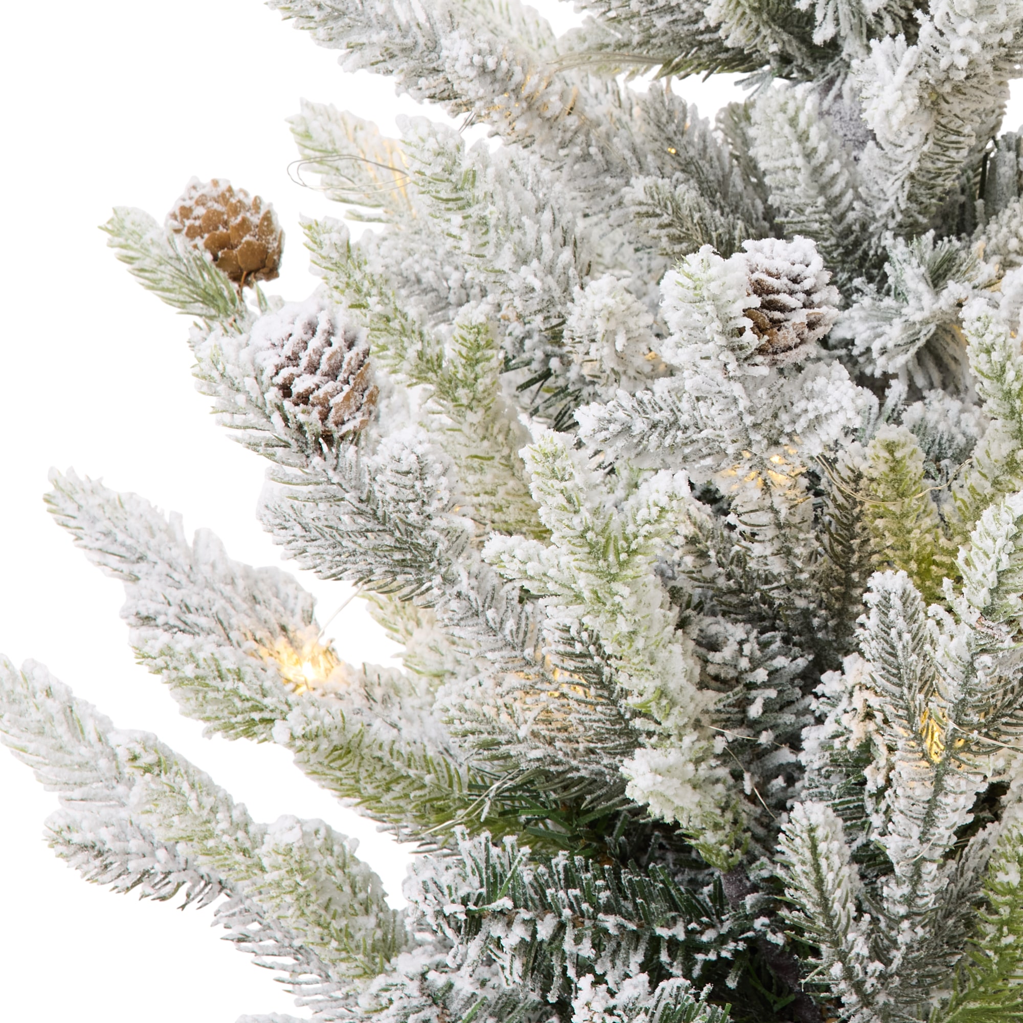 North Pole Trading Co. 36" Flocked Christmas Tabletop Tree