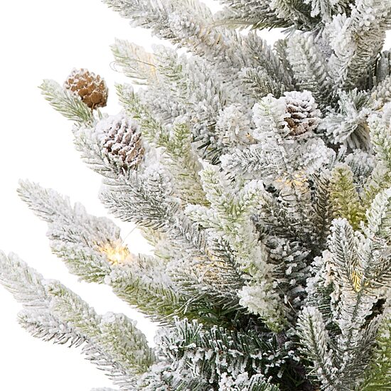 North Pole Trading Co. 36" Flocked Pine Christmas Tabletop Tree