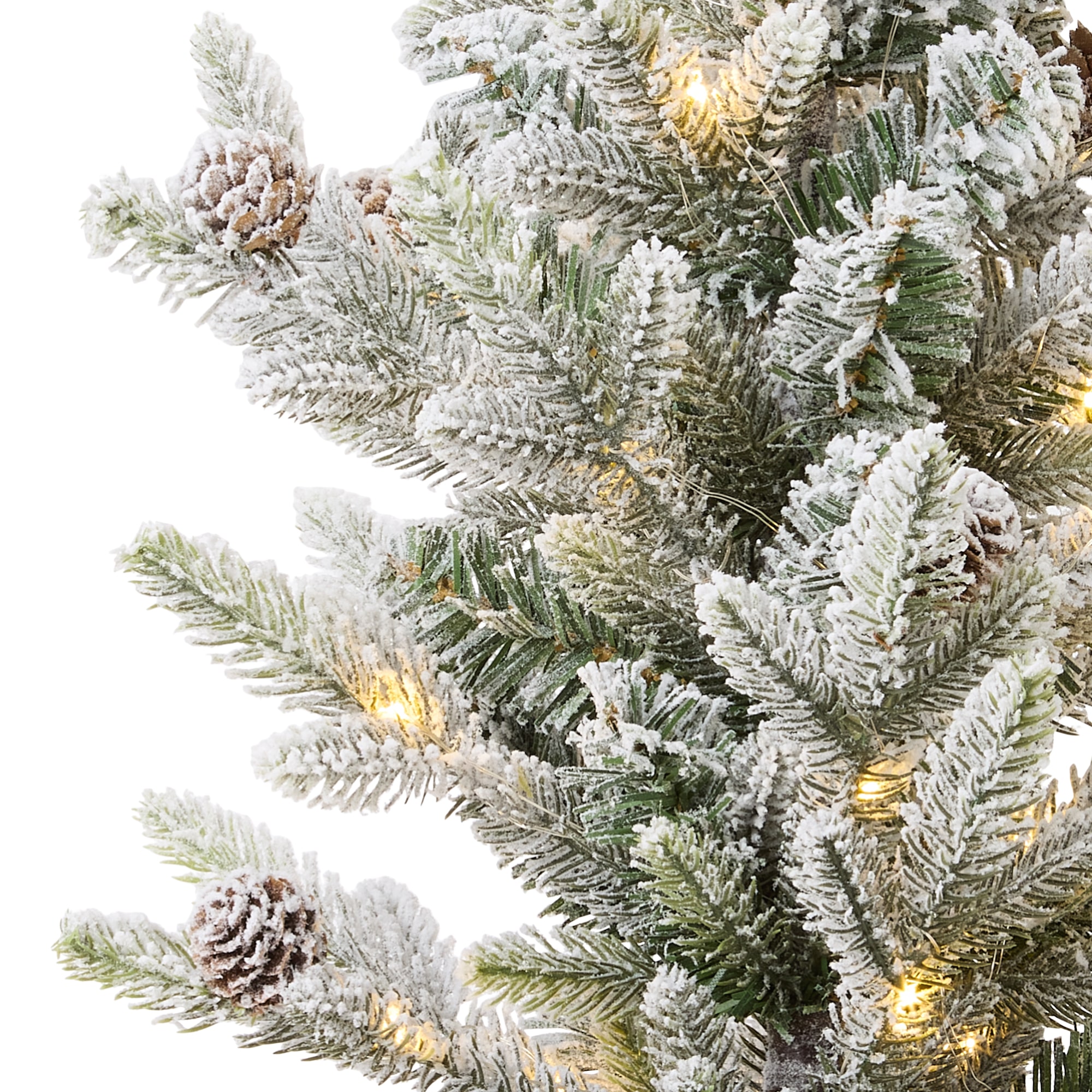 North Pole Trading Co. 26" Flocked Pine Christmas Tabletop Tree