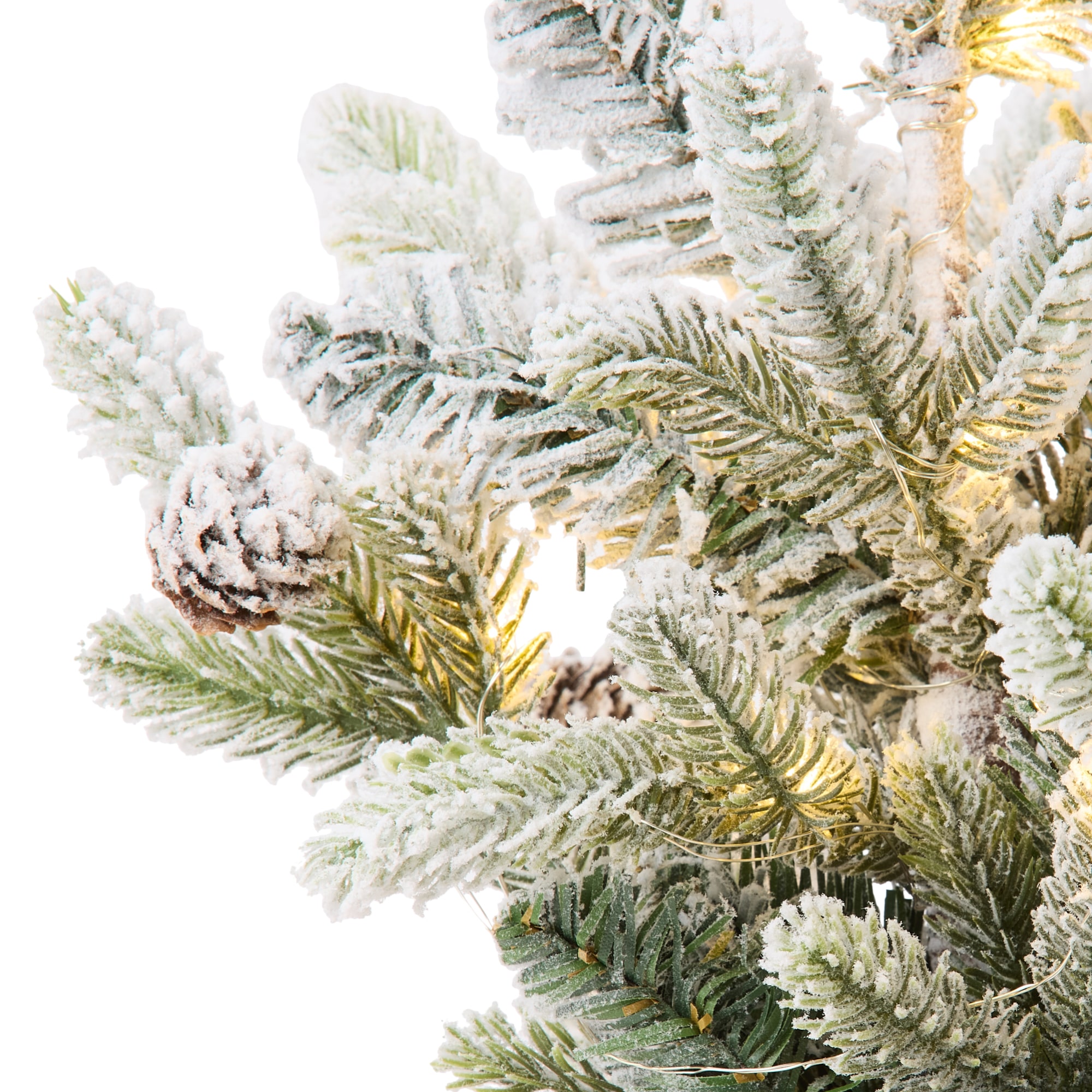 North Pole Trading Co. 16" Flocked Pine Christmas Tabletop Tree