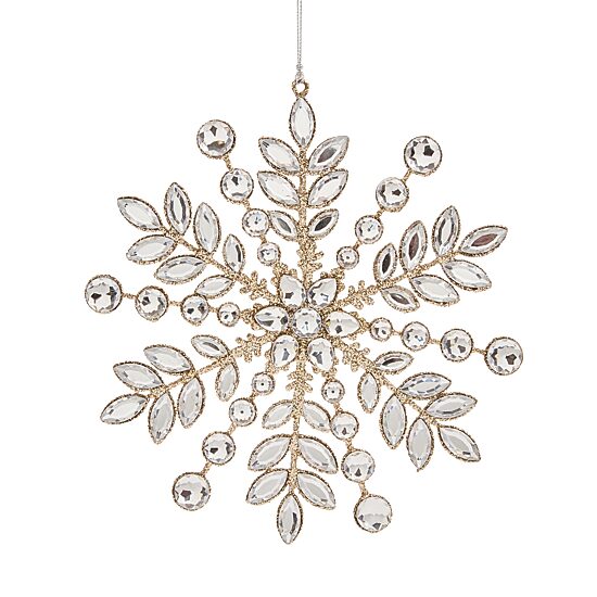 North Pole Trading Co. Metal Snowflake Christmas Ornament