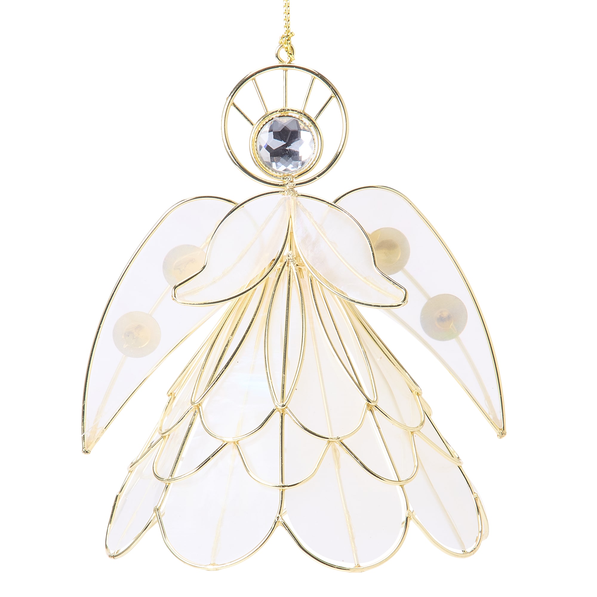 North Pole Trading Co. Scallop Angel Christmas Ornament