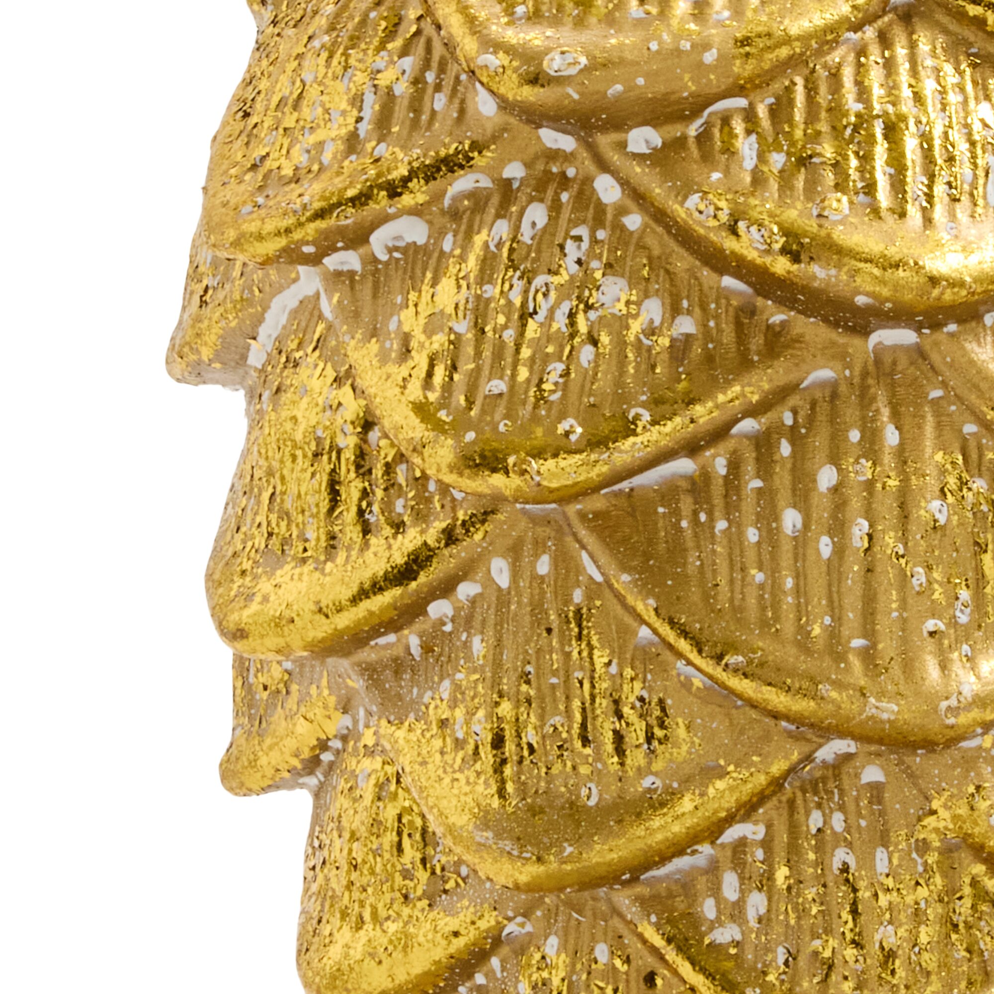 North Pole Trading Co. Brown Gold Pinecone- Oversized Christmas Ornament