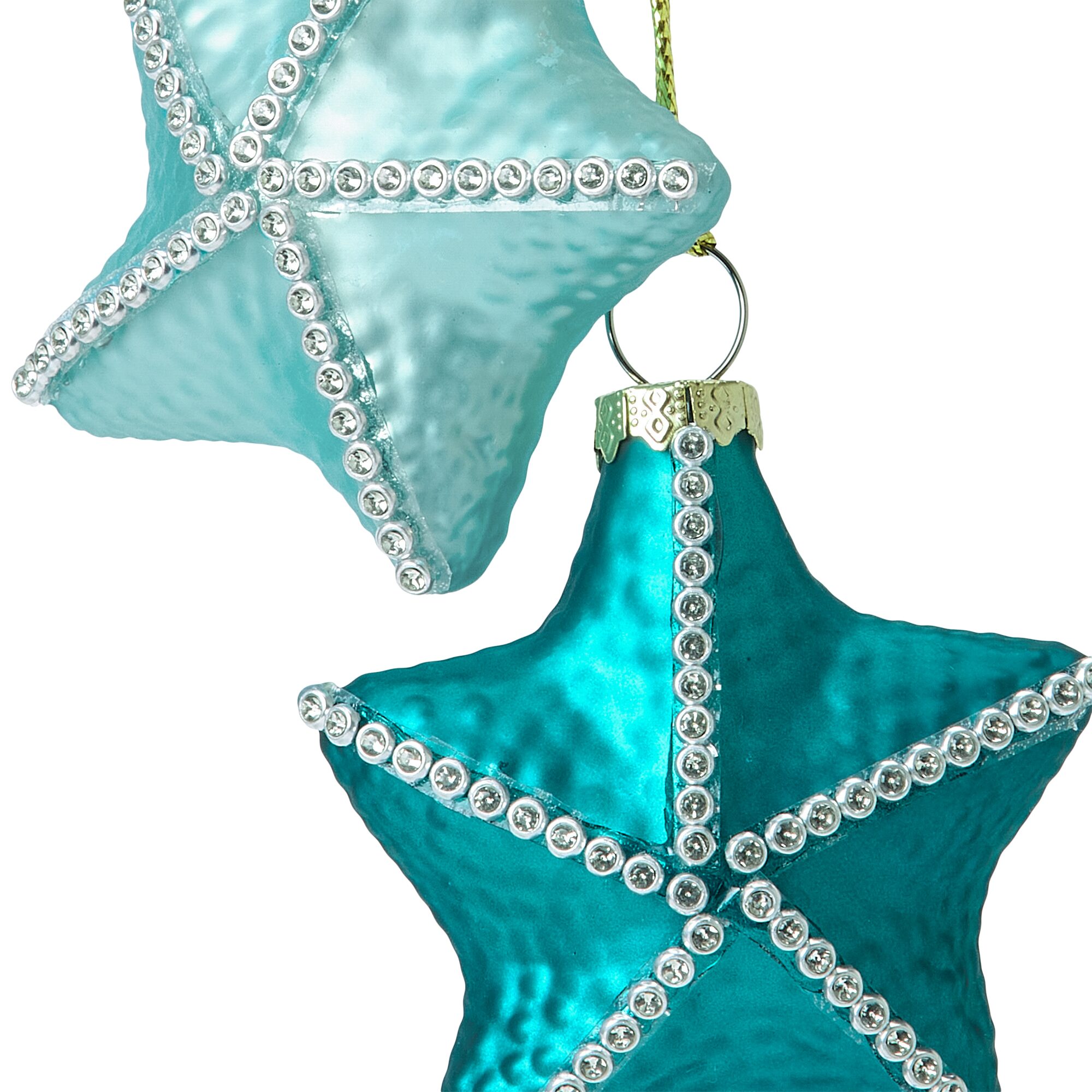 North Pole Trading Co. Starfish Dangle Blue Christmas Ornament