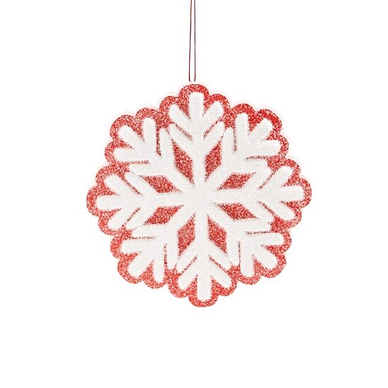 North Pole Trading Co. Styrofoam Snowflake Christmas Ornament