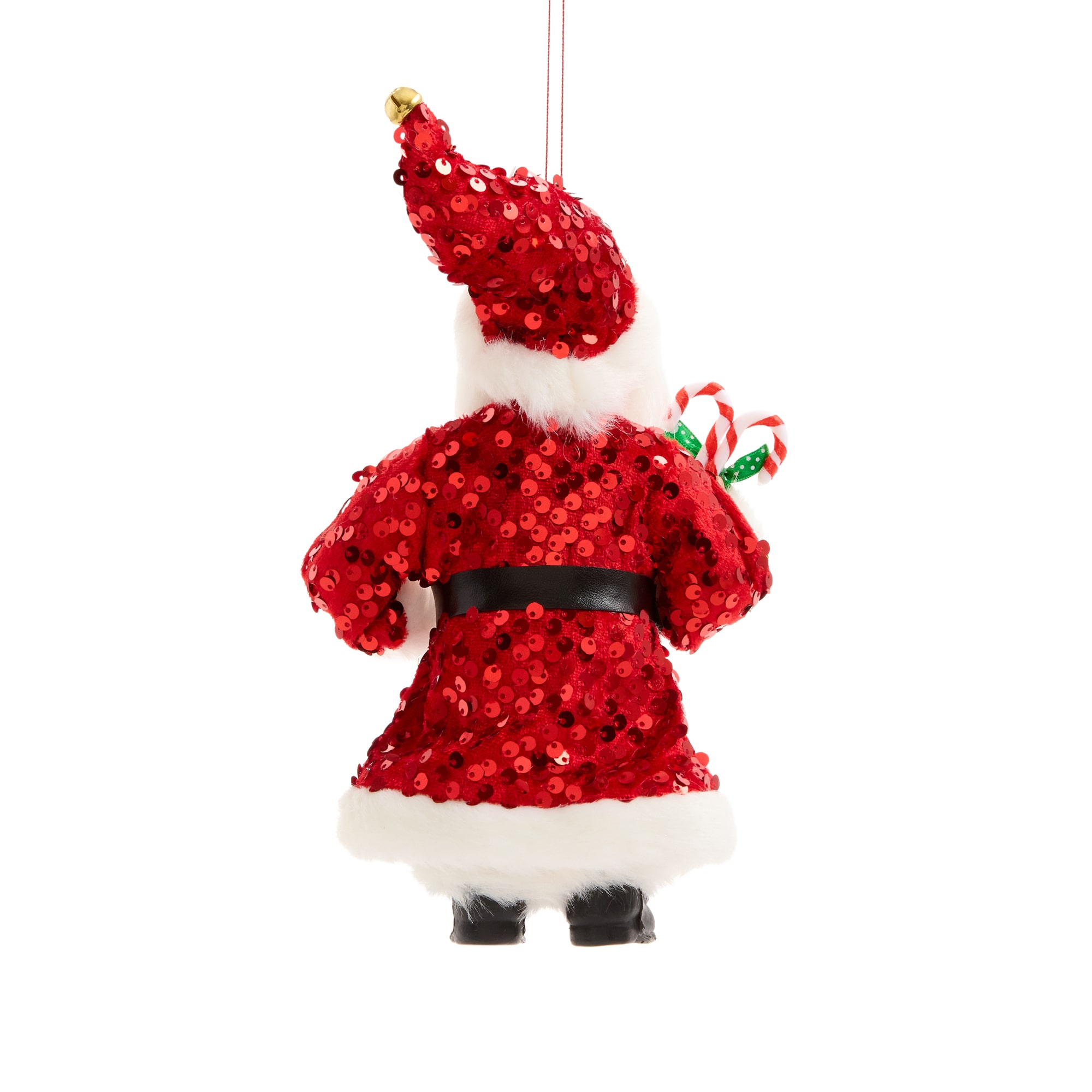 North Pole Trading Co. Candy Cane Jumbo Santa Christmas Ornament
