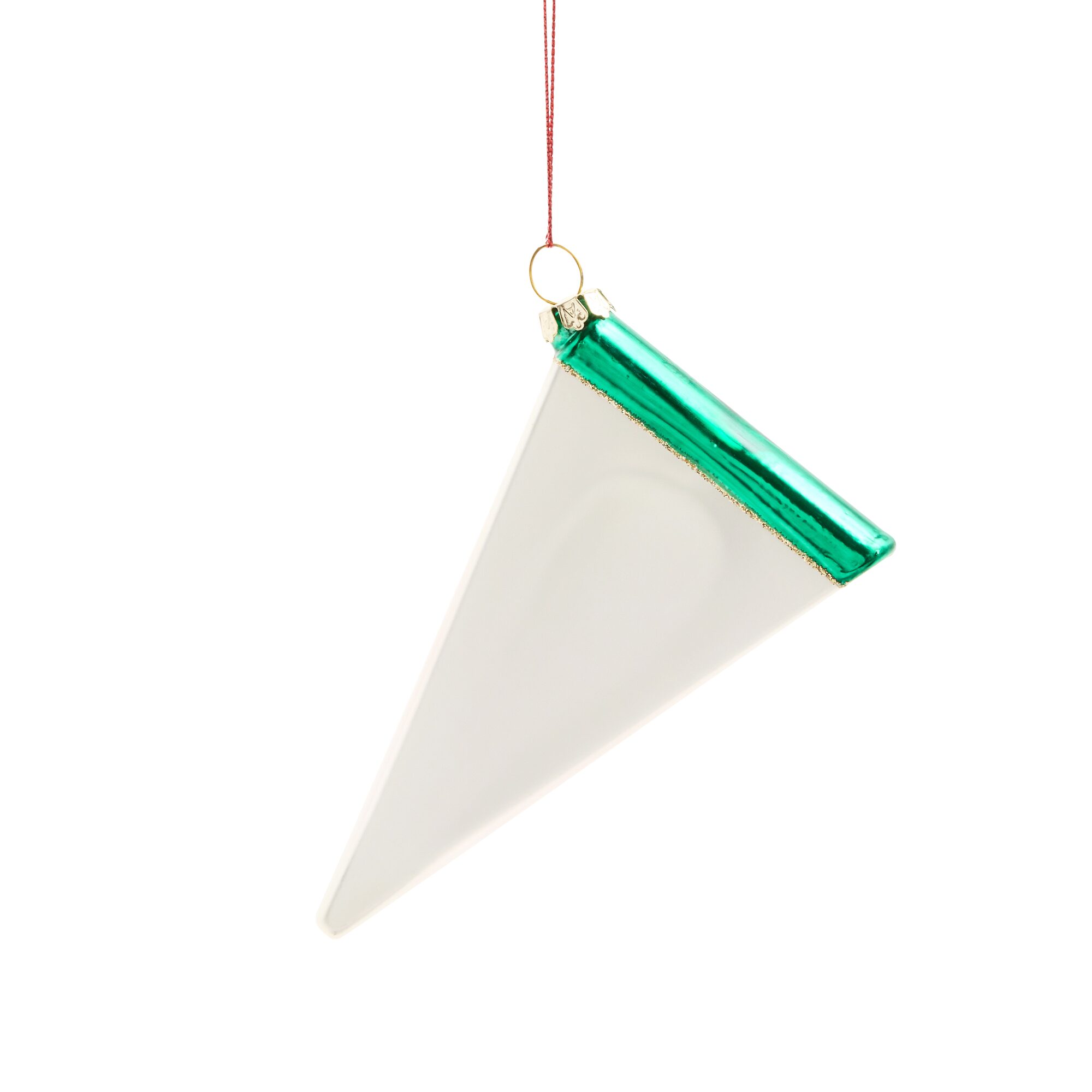 North Pole Trading Co. Glass Flag Christmas Ornament