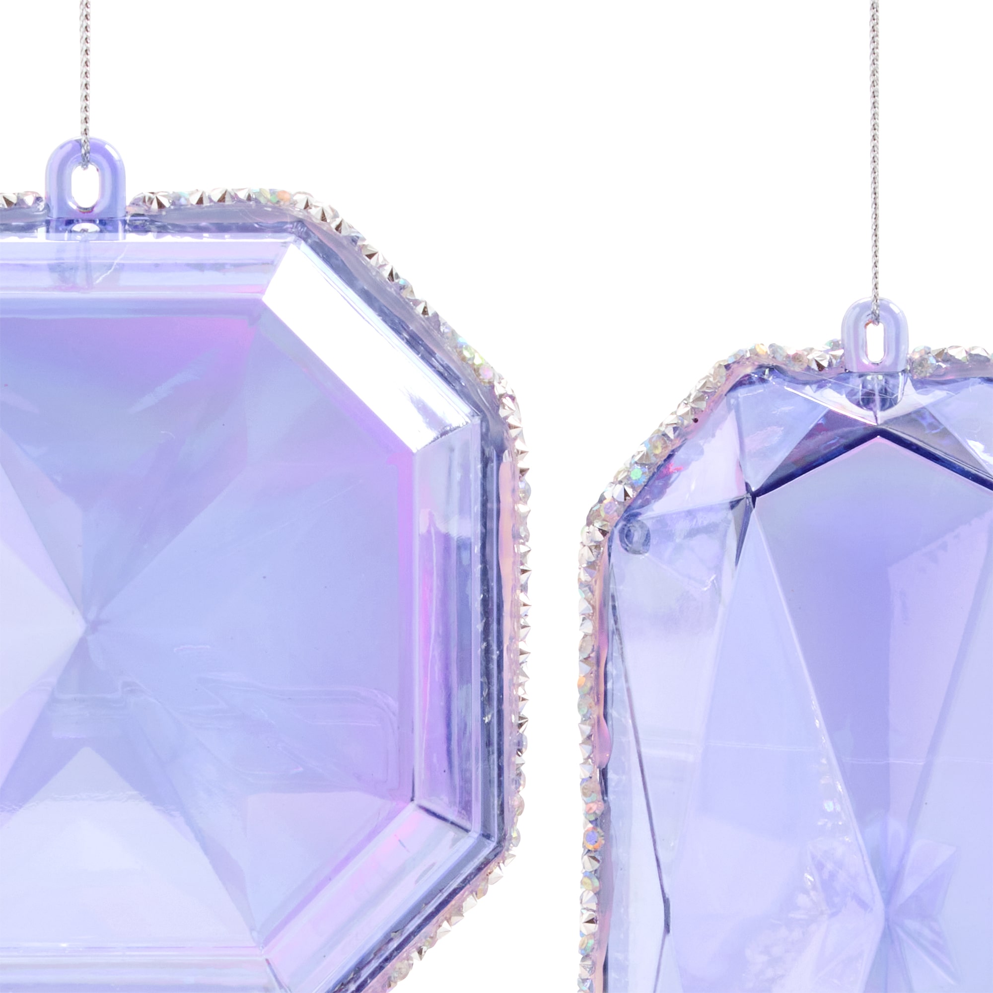 North Pole Trading Co. Oversized Gem 2-pc. Christmas Ornament