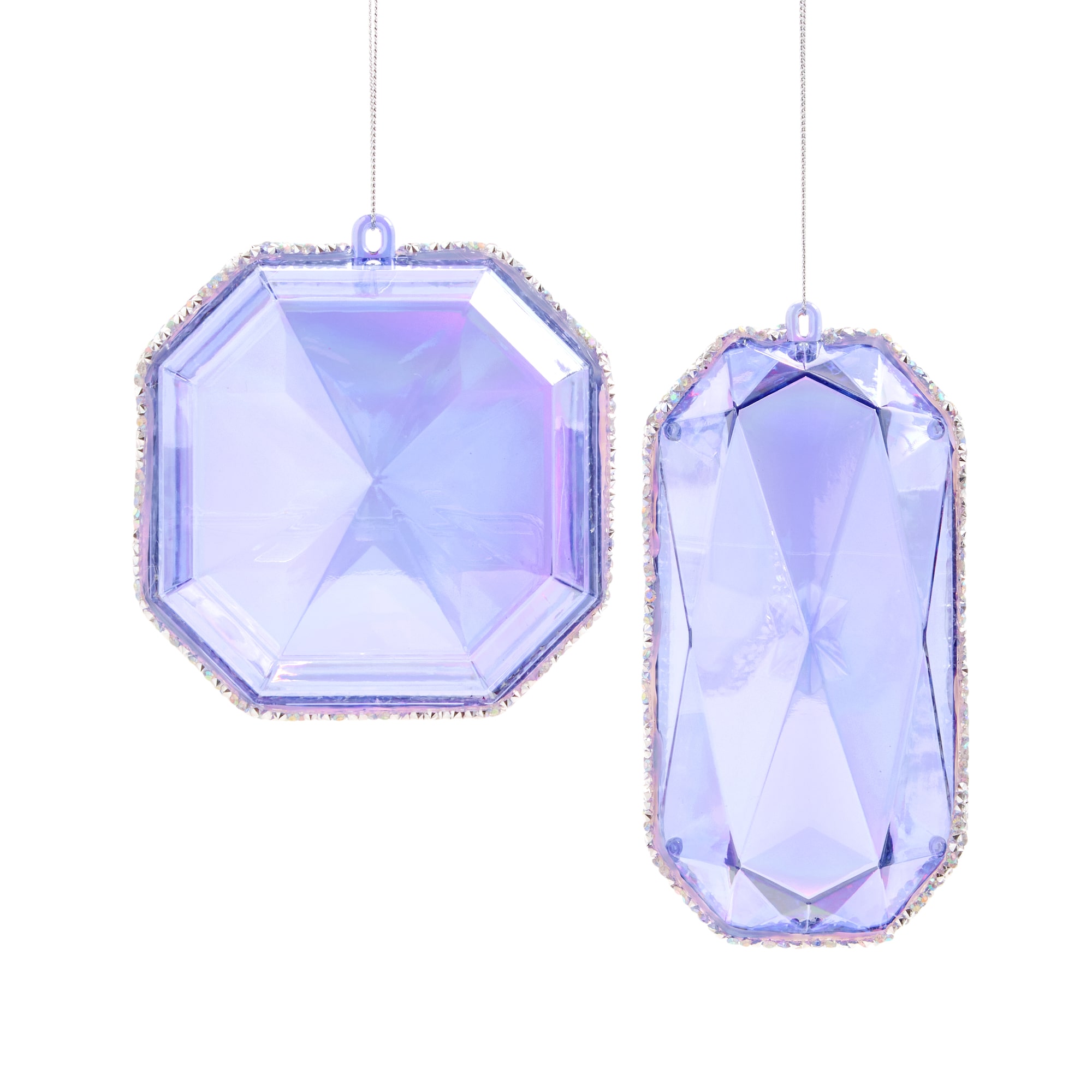 North Pole Trading Co. Oversized Gem 2-pc. Christmas Ornament