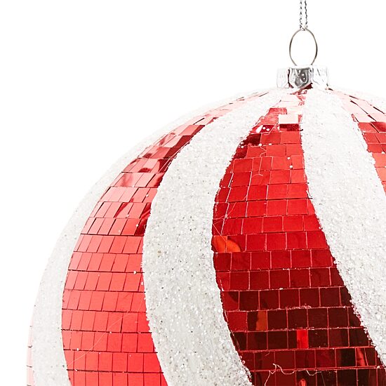 North Pole Trading Co. Candy Stripe Swirl 2-pc. Christmas Ornament