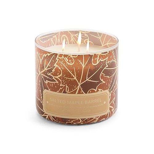 Distant Lands Salted Maple Barrel 3-wick Scented Jar Candle