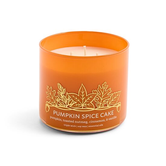 Distant Lands 14oz Pumpkin Spice Cake 3-Wick Scented Jar Candle