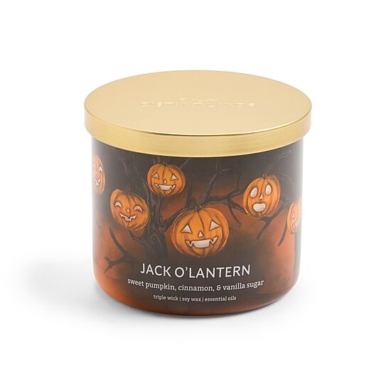 Distant Lands 14oz Jack O Lantern 3-Wick Scented Jar Candle