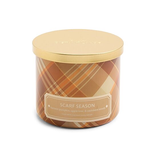 Distant Lands 14oz Scarf Season 3-Wick Scented Jar Candle