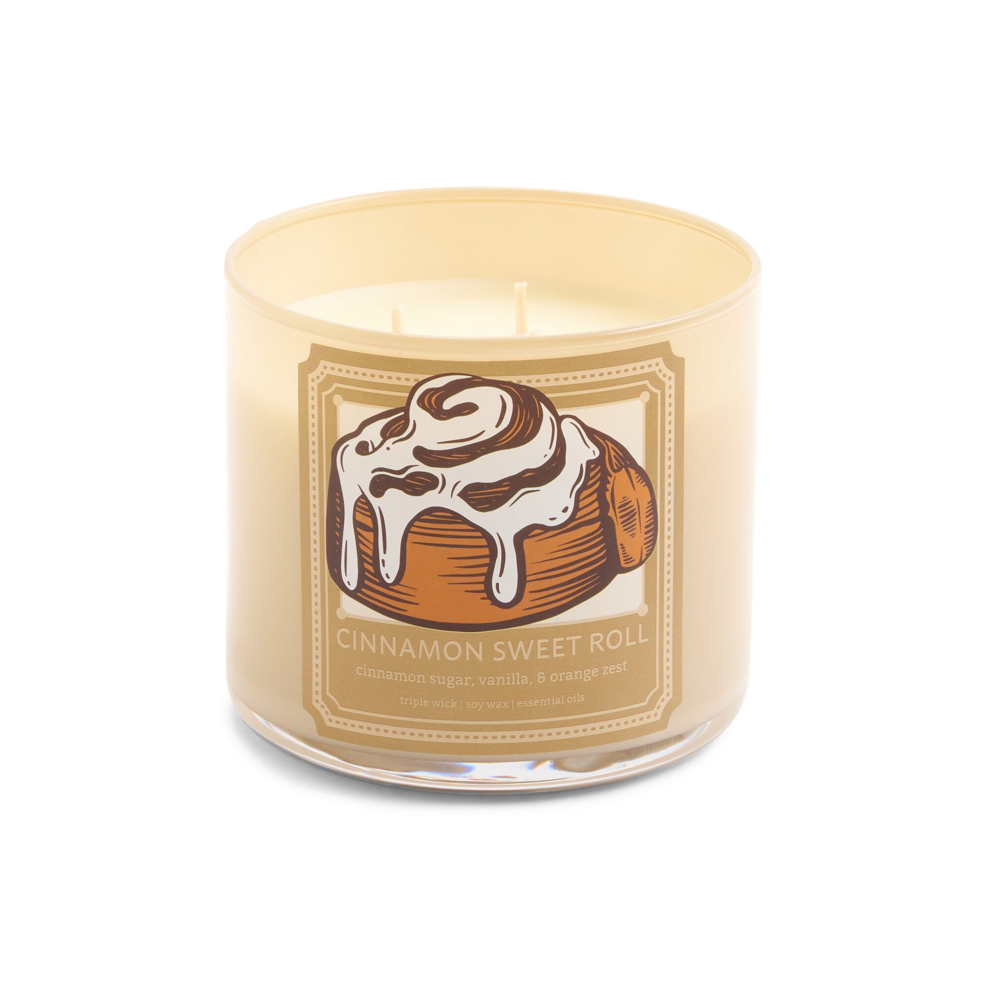 Distant Lands Cinnamon Sweet Roll 3-Wick Scented Jar Candle