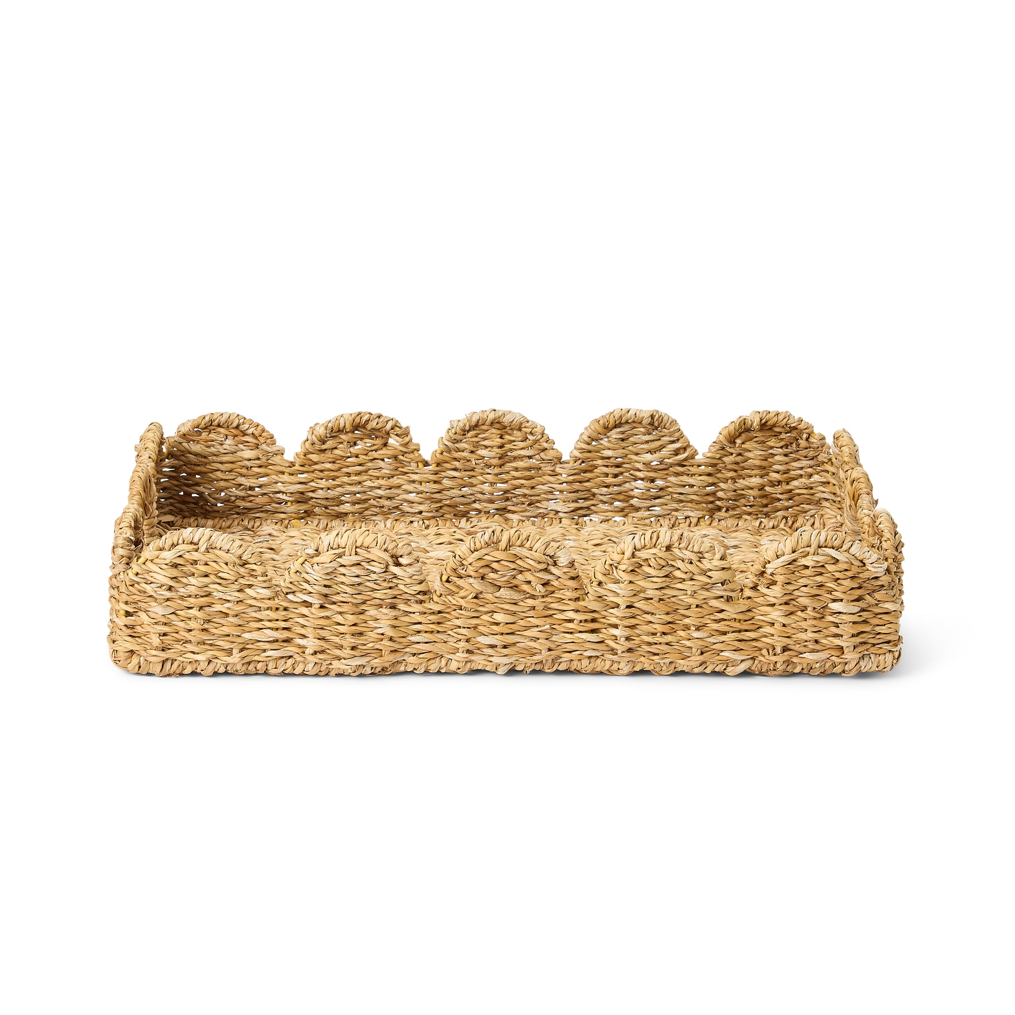 Linden Street Seagrass Scalloped Serve Tray