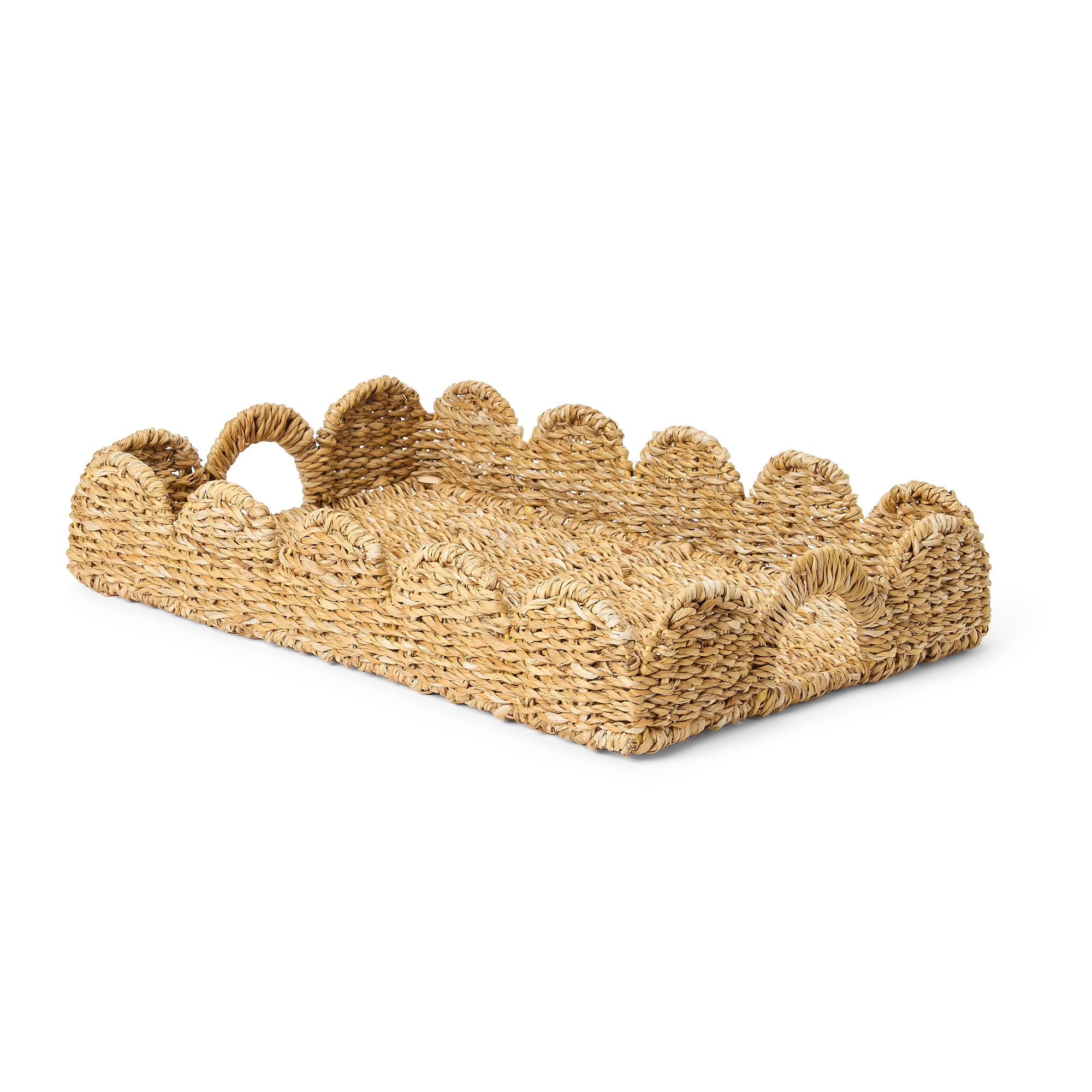 Linden Street Seagrass Scalloped Serve Tray