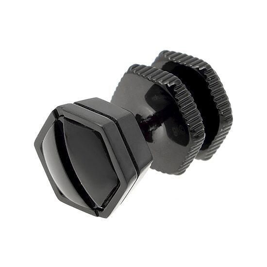 Mens Stainless Steel & Black IP Stud Earring