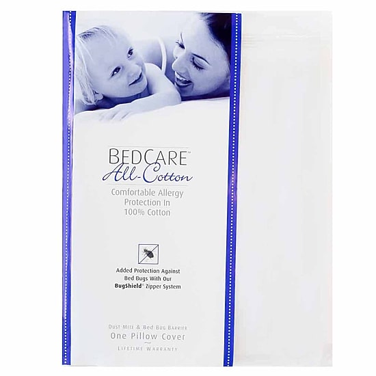 BedCare All Cotton Allergy and Bed Bug Proof Pillow Cover