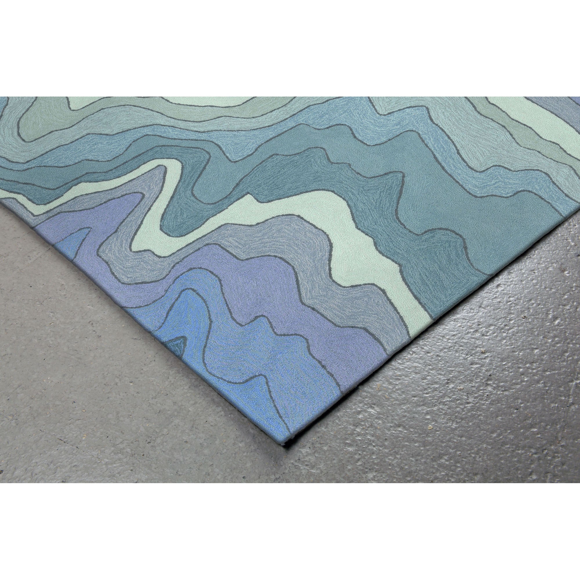 Liora Manne Ravella Mykonos Waves Hand Tufted Indoor Outdoor Rectangular Accent Rug