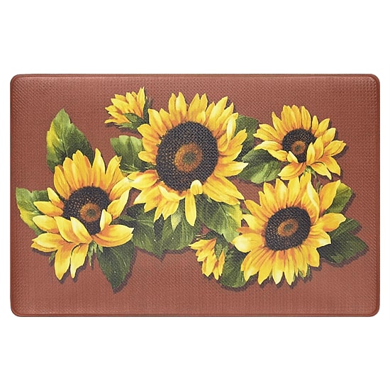 Achim Black Eyed Susan Anti-Fatigue 18"X30" Kitchen Mat
