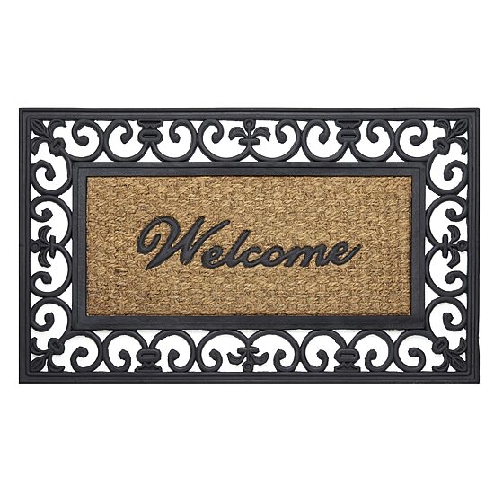 Achim Fleur De Lis Coir 18"X30" Doormat