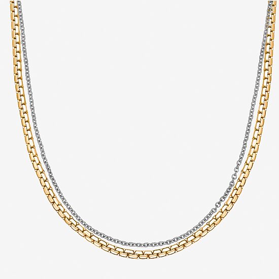 Mens Stainless Steel 22 Inch Link Chain Necklace