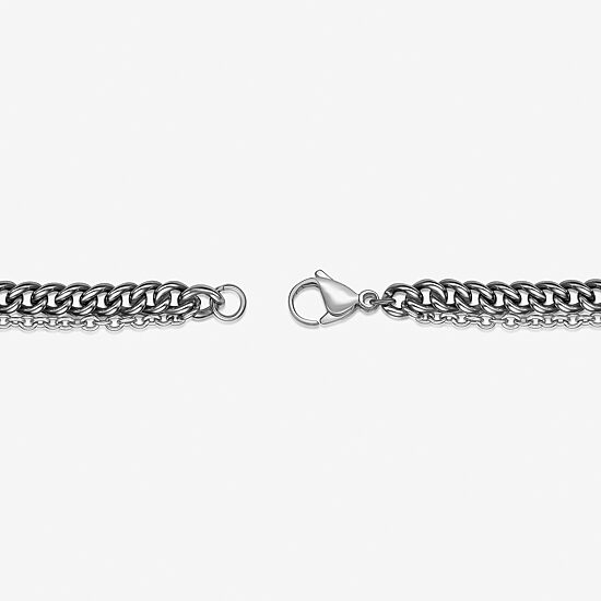 Mens Stainless Steel 22 Inch Curb Chain Necklace