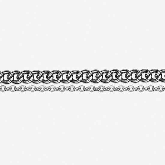 Mens Stainless Steel 22 Inch Curb Chain Necklace