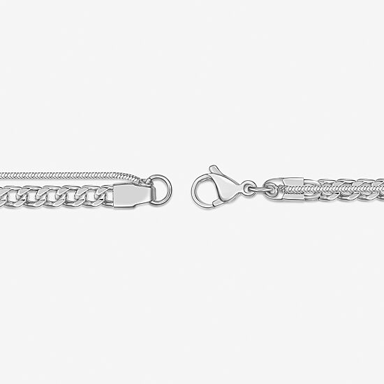 Mens Stainless Steel 22 Inch Wheat Chain Necklace