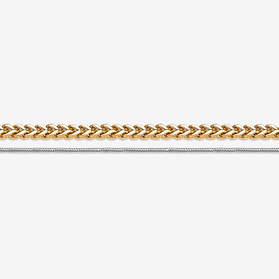 Mens Stainless Steel 22 Inch Wheat Chain Necklace