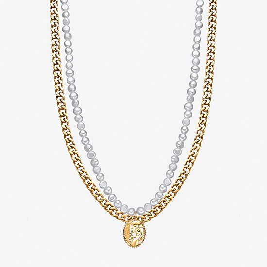 Mens Stainless Steel 24 Inch Bead Chain Necklace