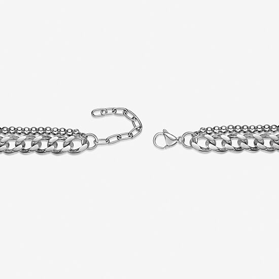 Mens Stainless Steel 24 Inch Bead Chain Necklace