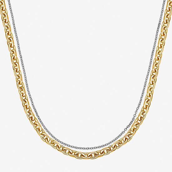 Mens Stainless Steel 22 Inch Link Chain Necklace