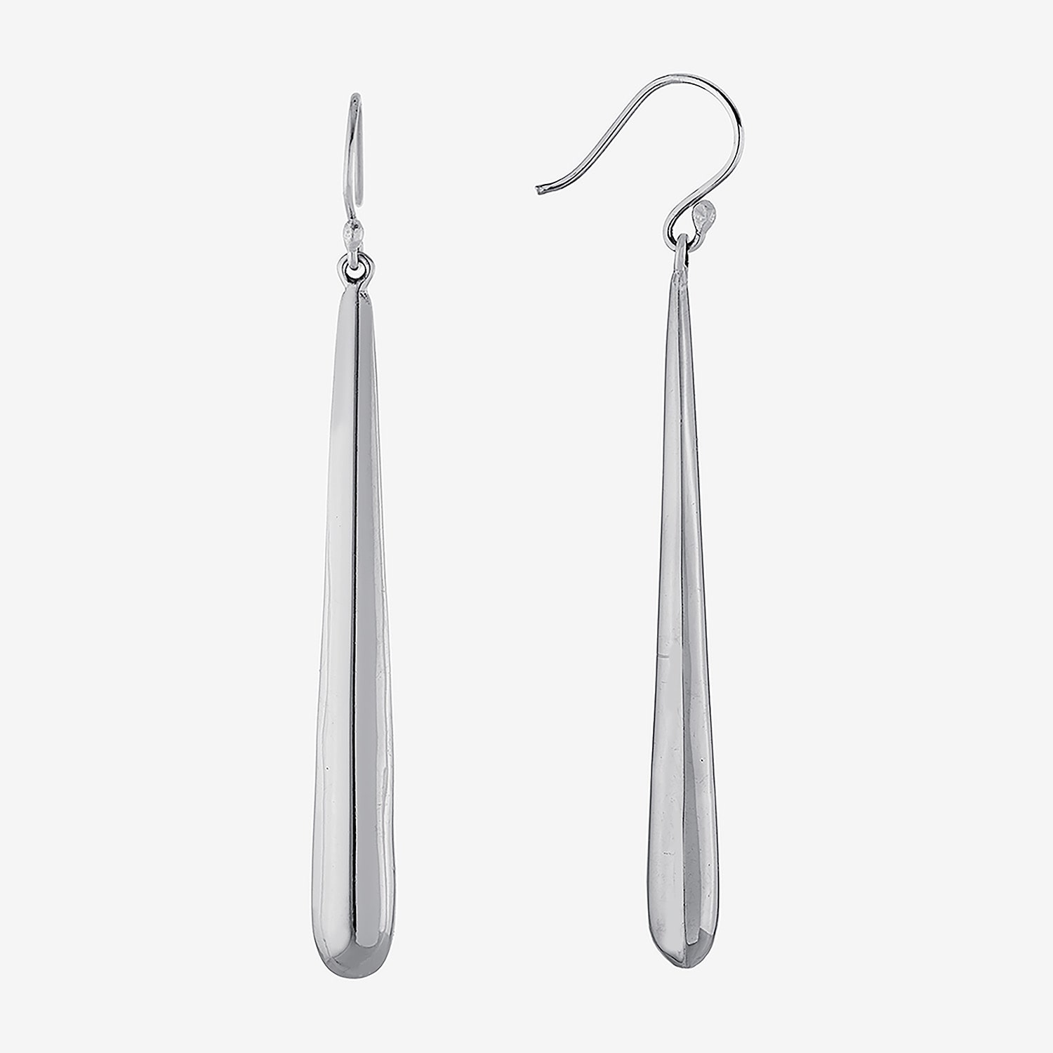 Long Womens Sterling Silver Drop Earrings